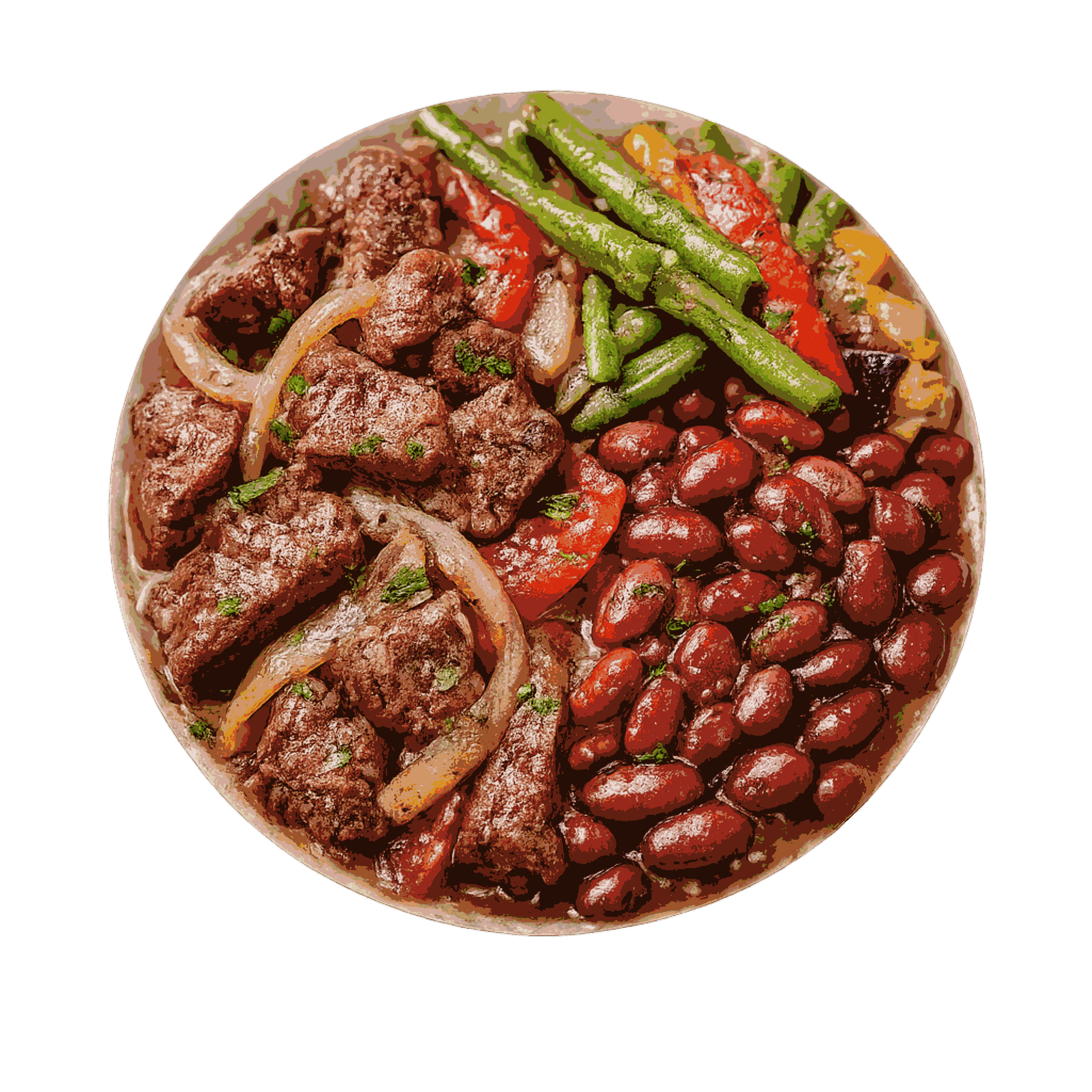 Res salteda con frejoles