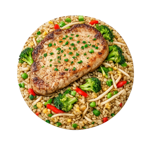 Arroz chaufa casero de cerdo