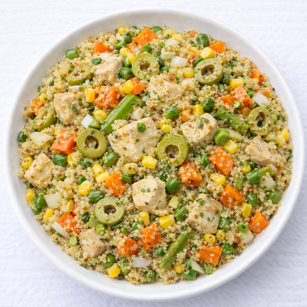 Quinua con pollo y verduras