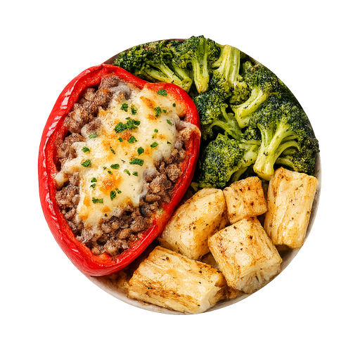 Pimiento relleno con carne de res